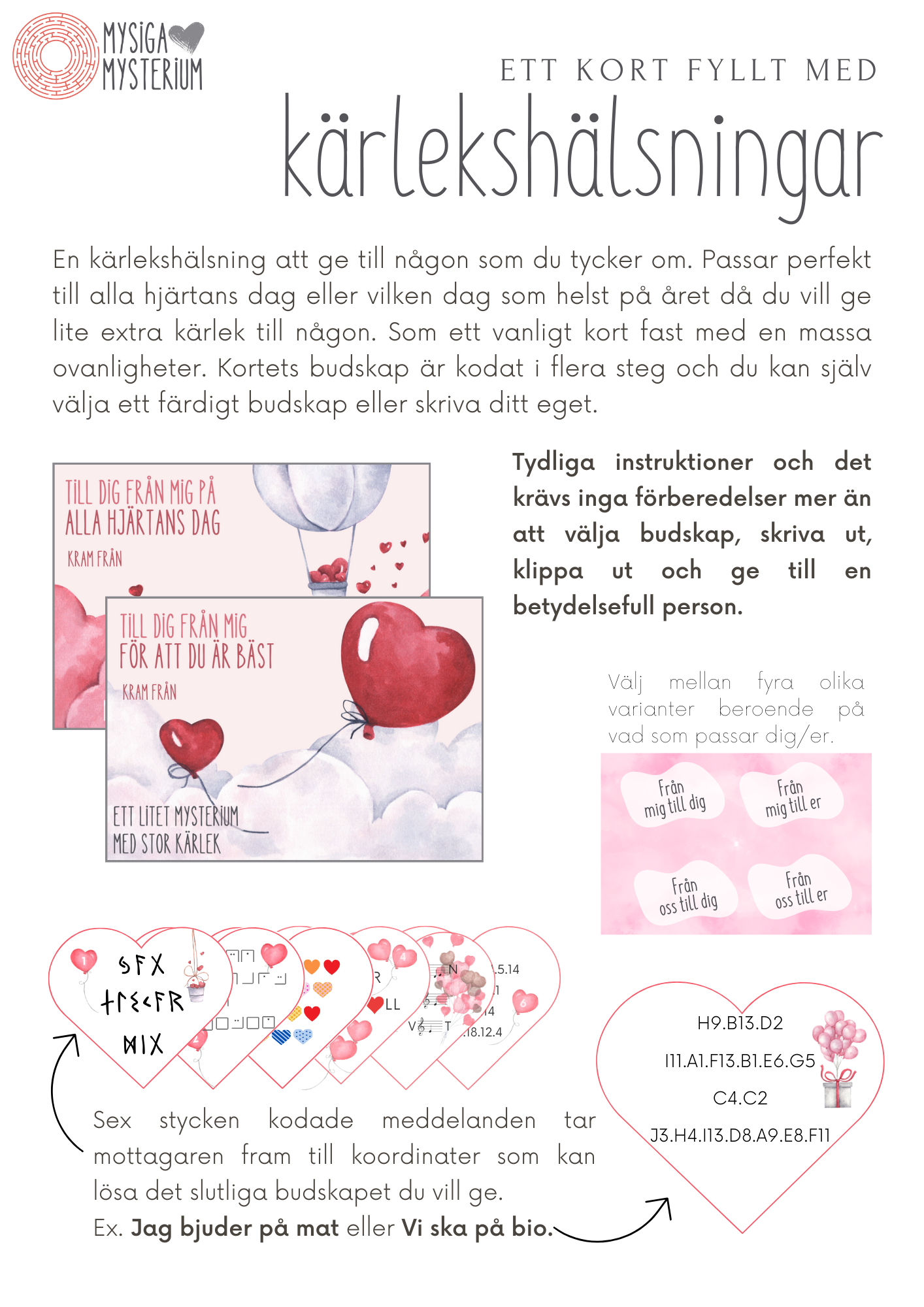 Ett kodat kärlekskort