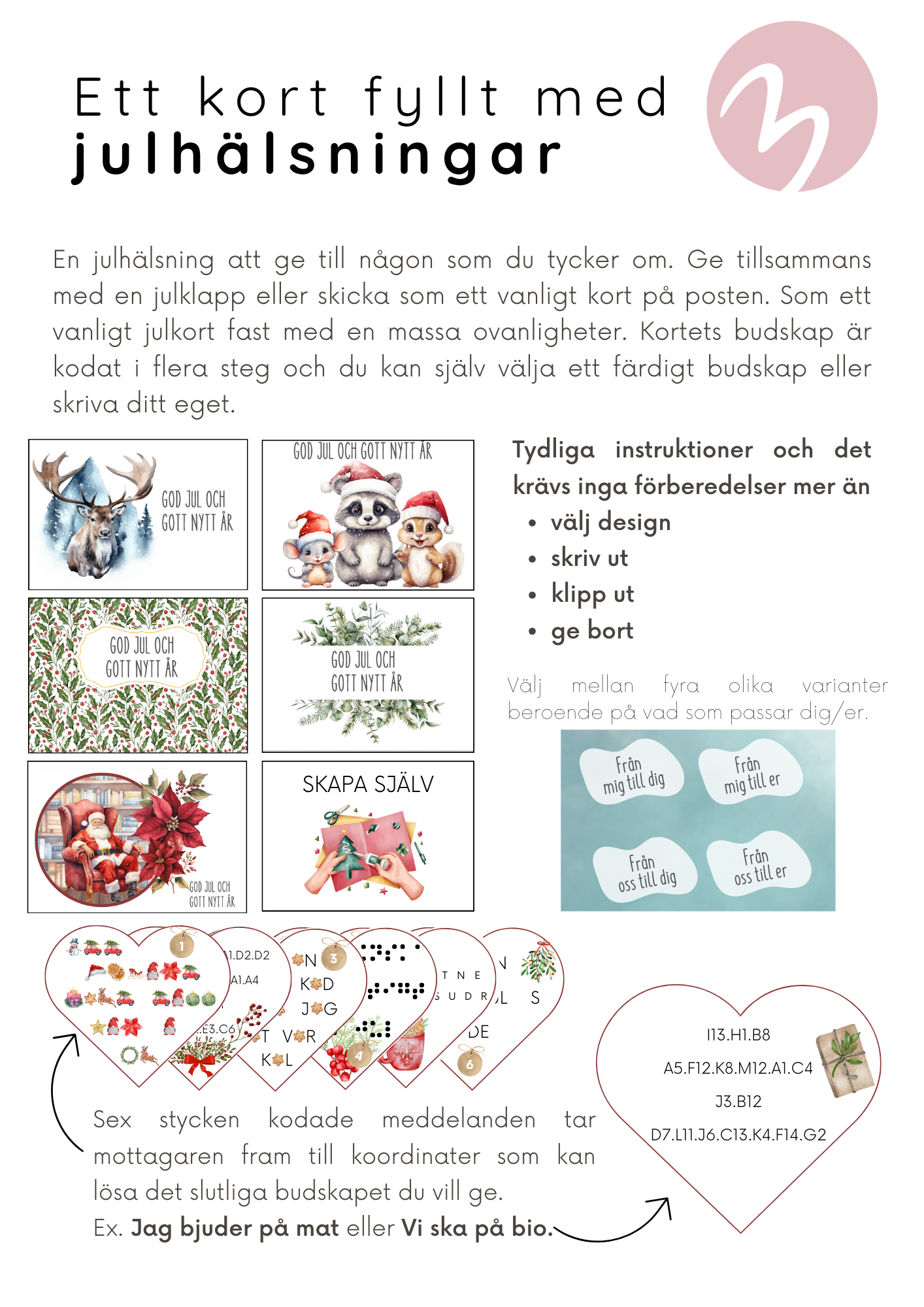 Ett kodat julkort - lyxversion