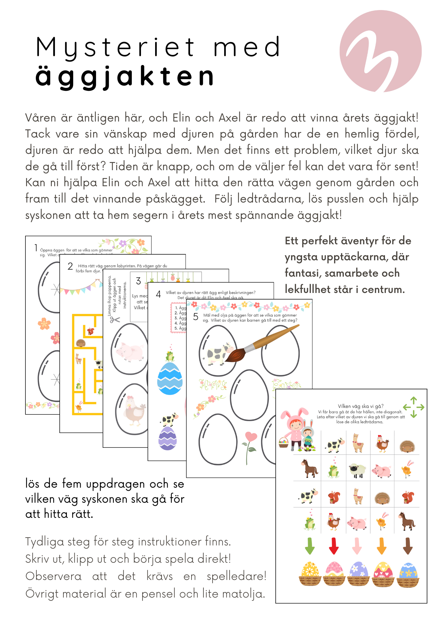 Mysteriet med äggjakten - gåva på köpet