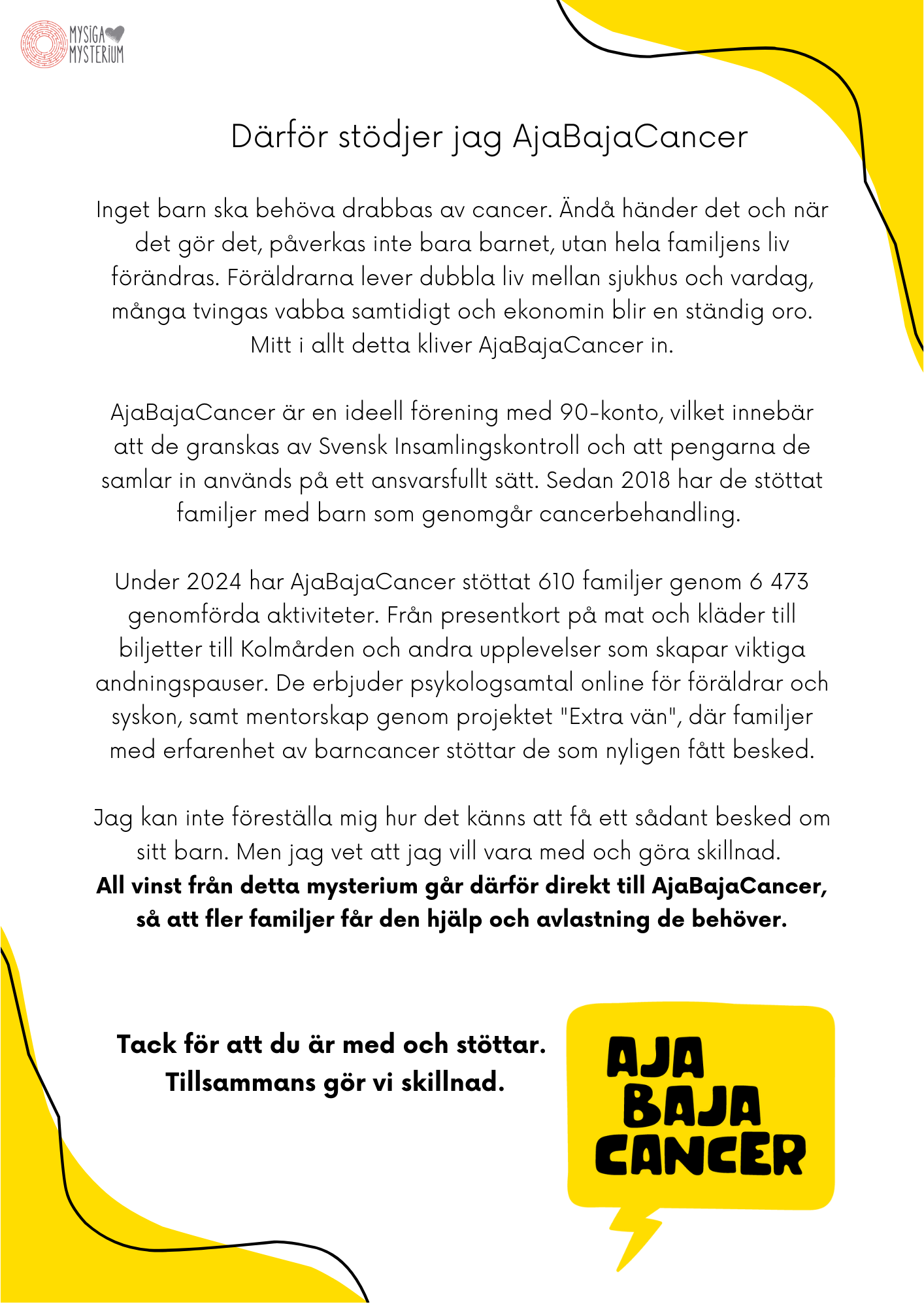 Mysteriet med superhjältarna i samarbete med AjaBajaCancer