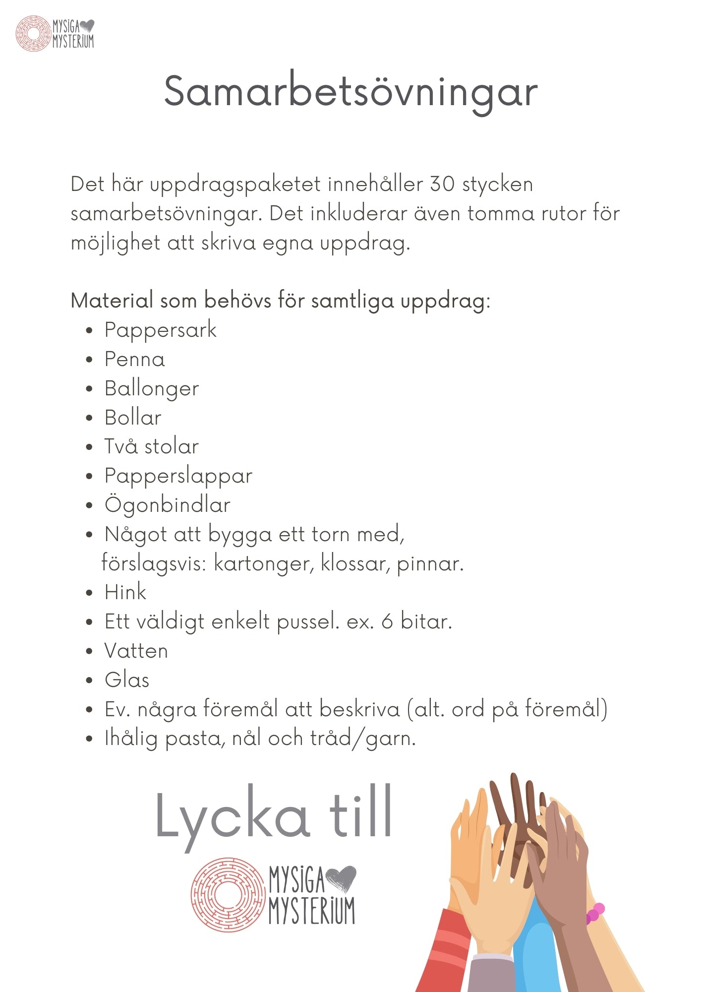 Uppdragspaket samarbete