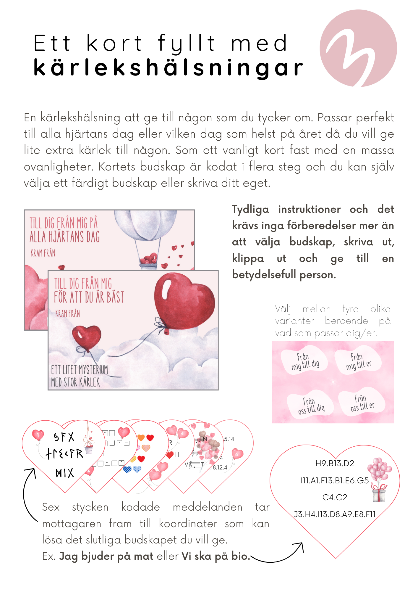 Ett kodat kärlekskort