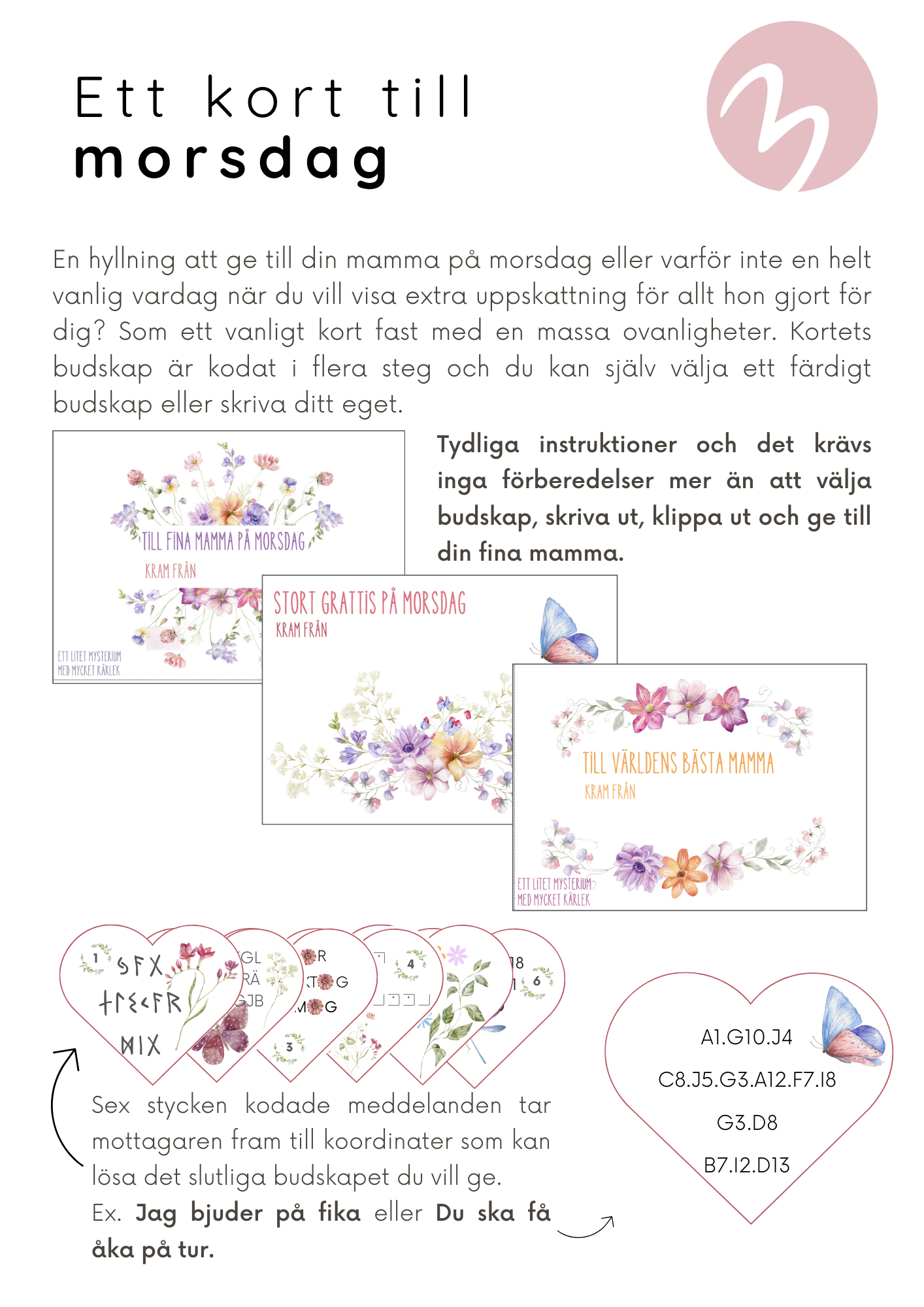 Ett kodat kort till mamma - Lyxversion