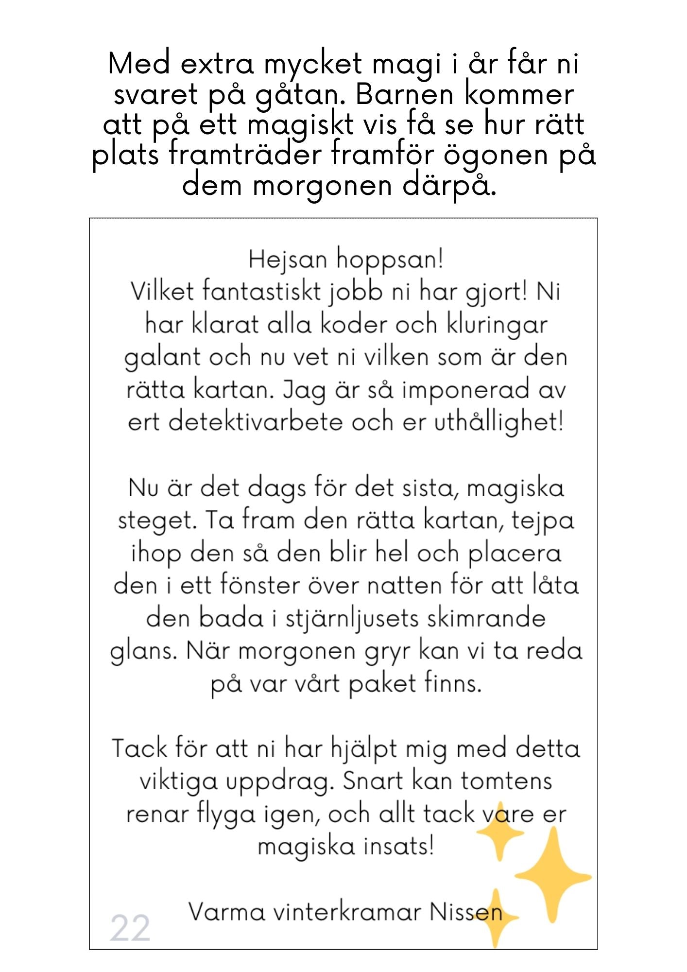 Mysteriet med stjärnglittret - SKOLA